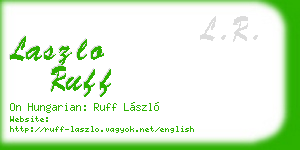 laszlo ruff business card